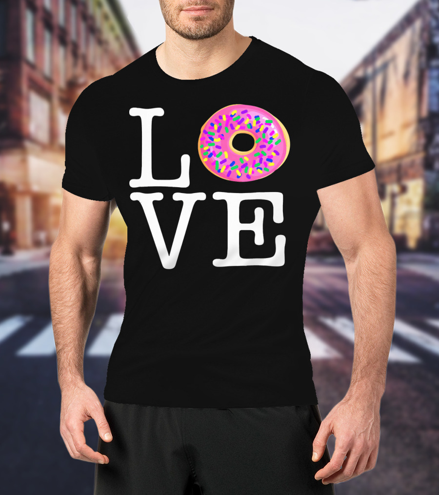 LOVE Donut Pink Sprinkles T-Shirt