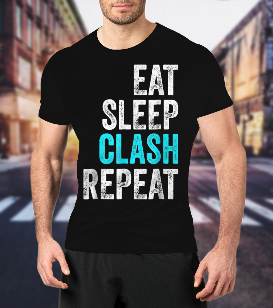 Mens Gaming Clan Eat Sleep Clash Repeat T-Shirt