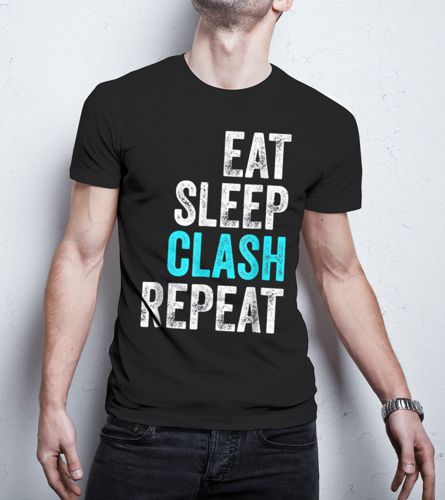 Mens Gaming Clan Eat Sleep Clash Repeat T-Shirt