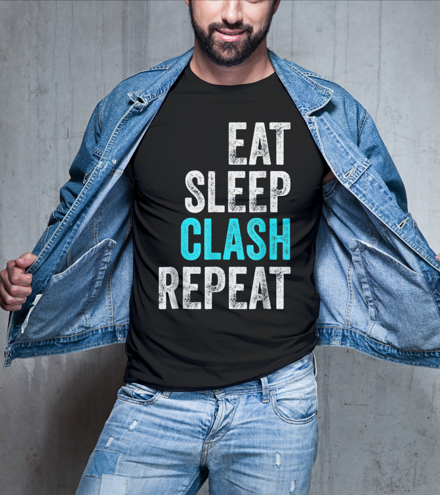 Mens Gaming Clan Eat Sleep Clash Repeat T-Shirt