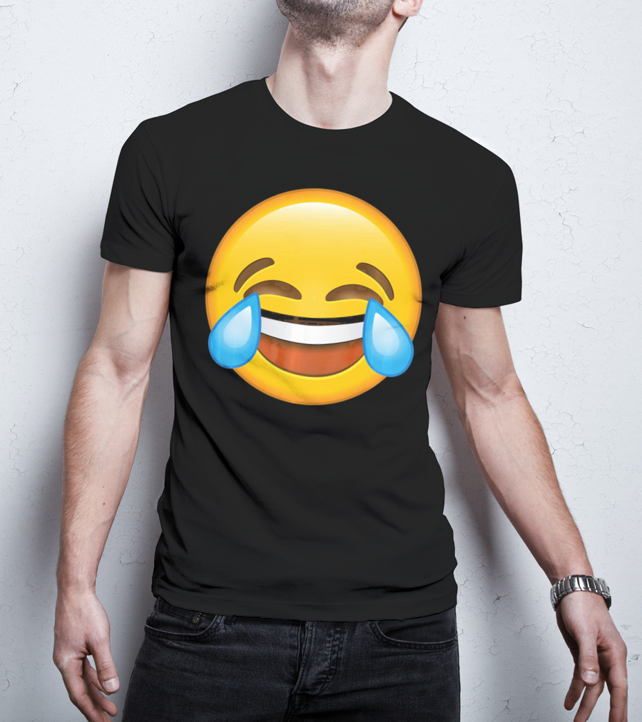 Funny Crying Tears Of Joy Laughing Emoji T-Shirt
