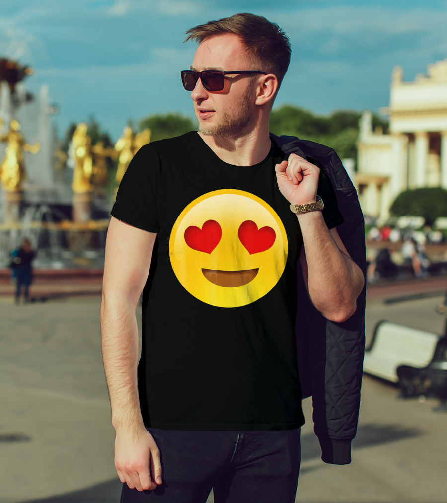 Emoji R Us Heart Eyes Smiley Love T-Shirt