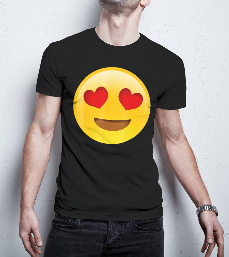 Emoji R Us Heart Eyes Smiley Love T-Shirt