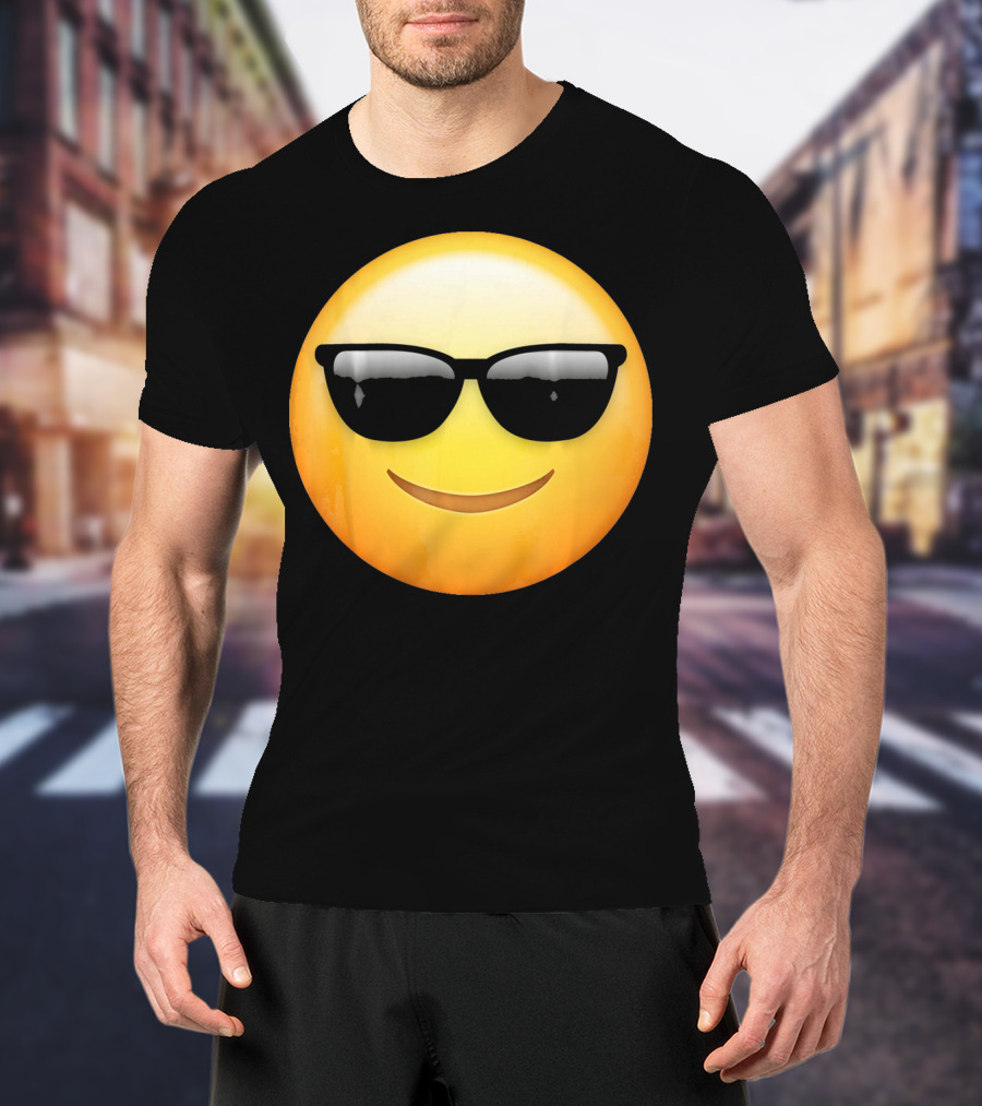 Sunglasses Emoji Cool Smiley Face T-Shirt