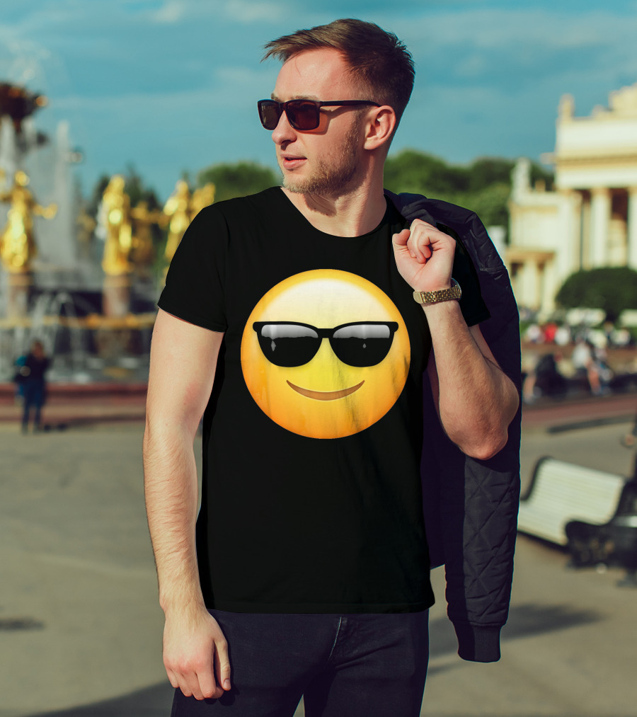 Sunglasses Emoji Cool Smiley Face T-Shirt