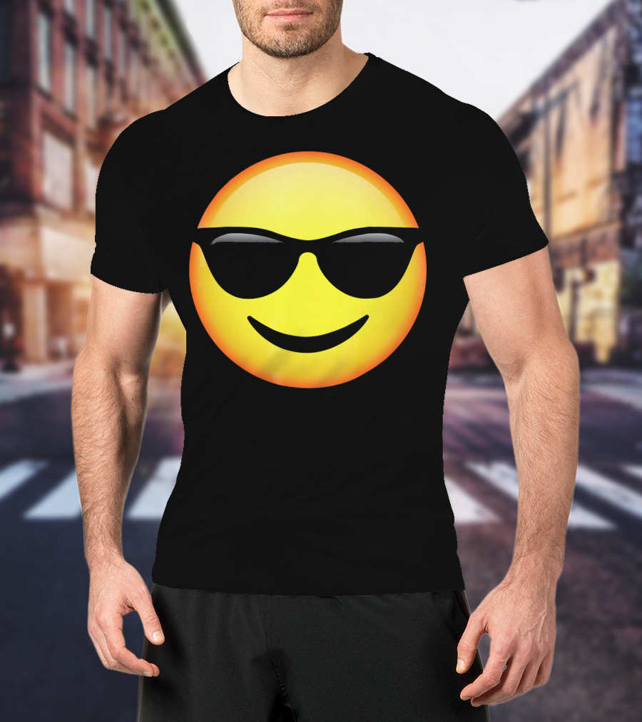 HD Emoji Sunglasses Face Emoticon T-Shirt