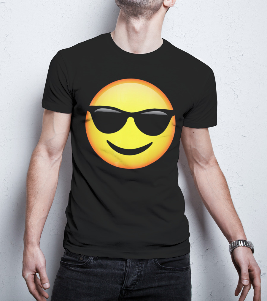 HD Emoji Sunglasses Face Emoticon T-Shirt