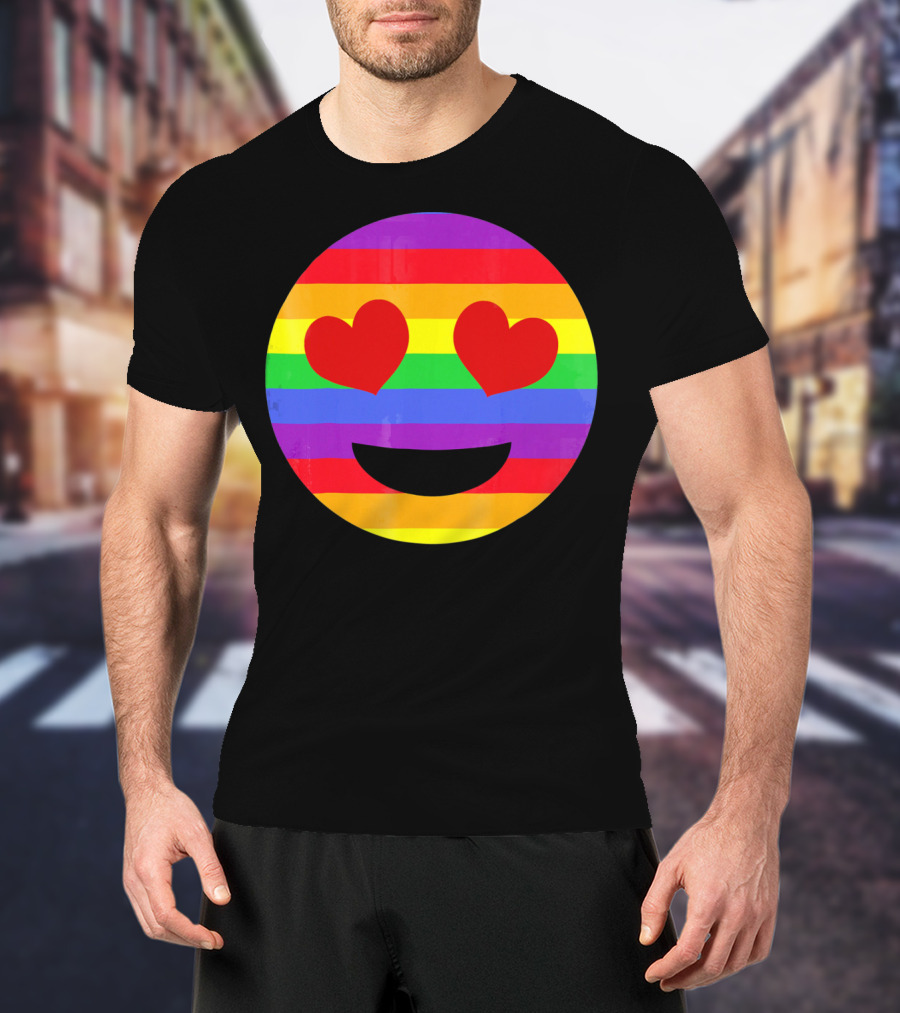 Im Falling In Love Rainbow Heart Eyes Emoji T-Shirt