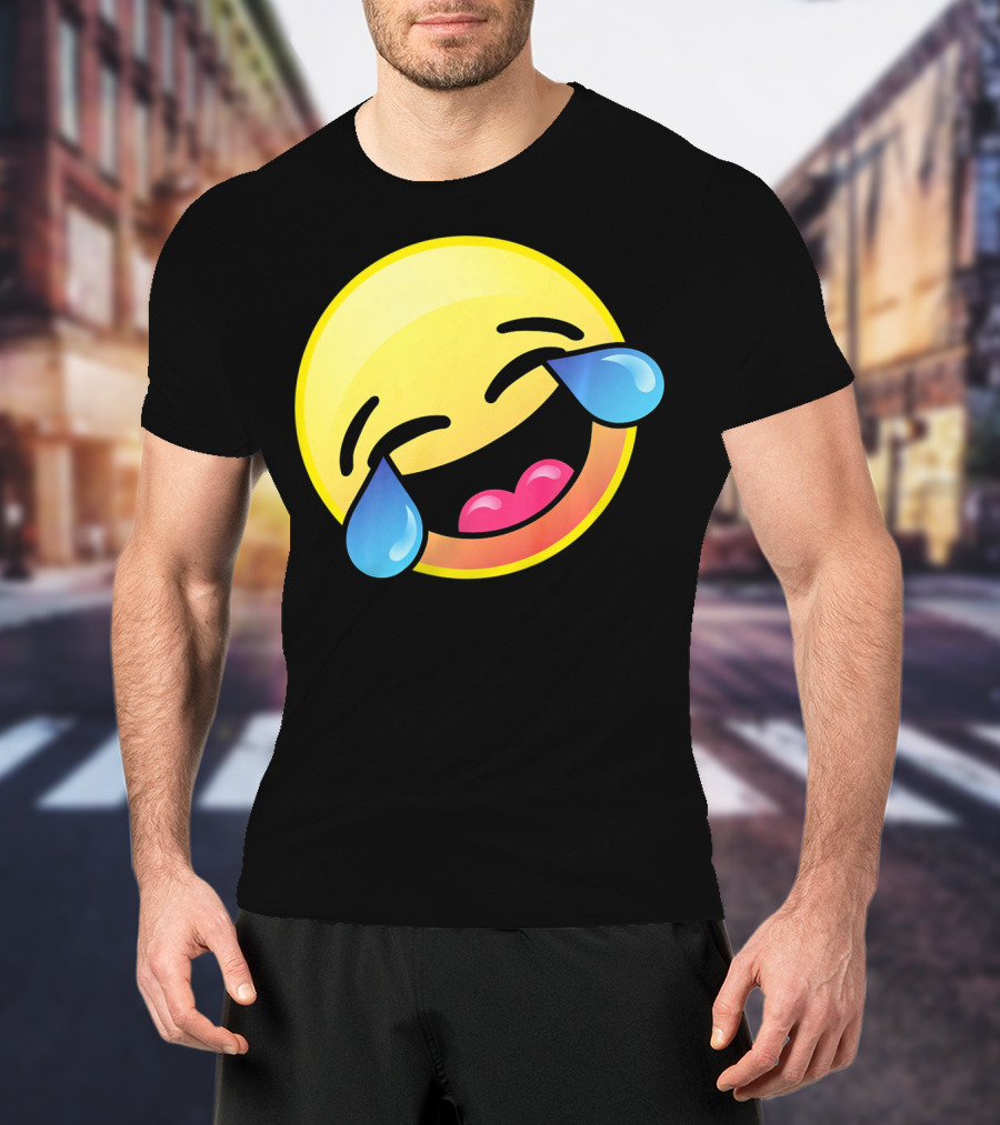 Laughing Crying Emoji Cute LOL Funny Expression T-Shirt