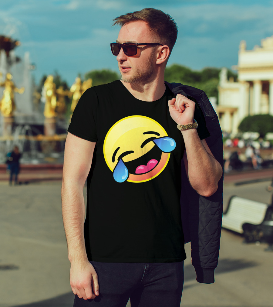 Laughing Crying Emoji Cute LOL Funny Expression T-Shirt