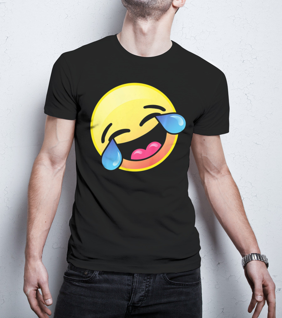 Laughing Crying Emoji Cute LOL Funny Expression T-Shirt