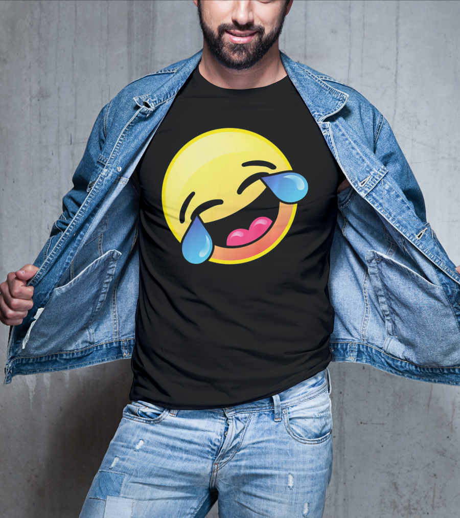Laughing Crying Emoji Cute LOL Funny Expression T-Shirt