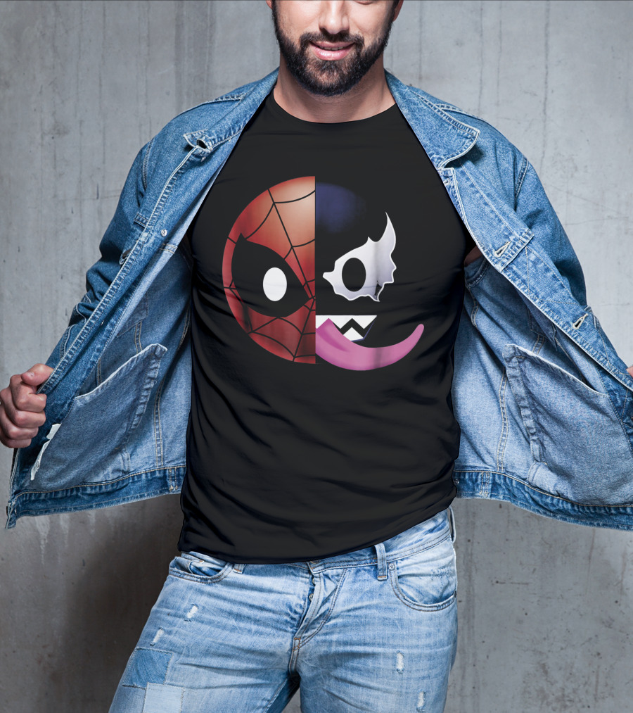Marvel Spider Man Venom Split Face Emoji T-Shirt