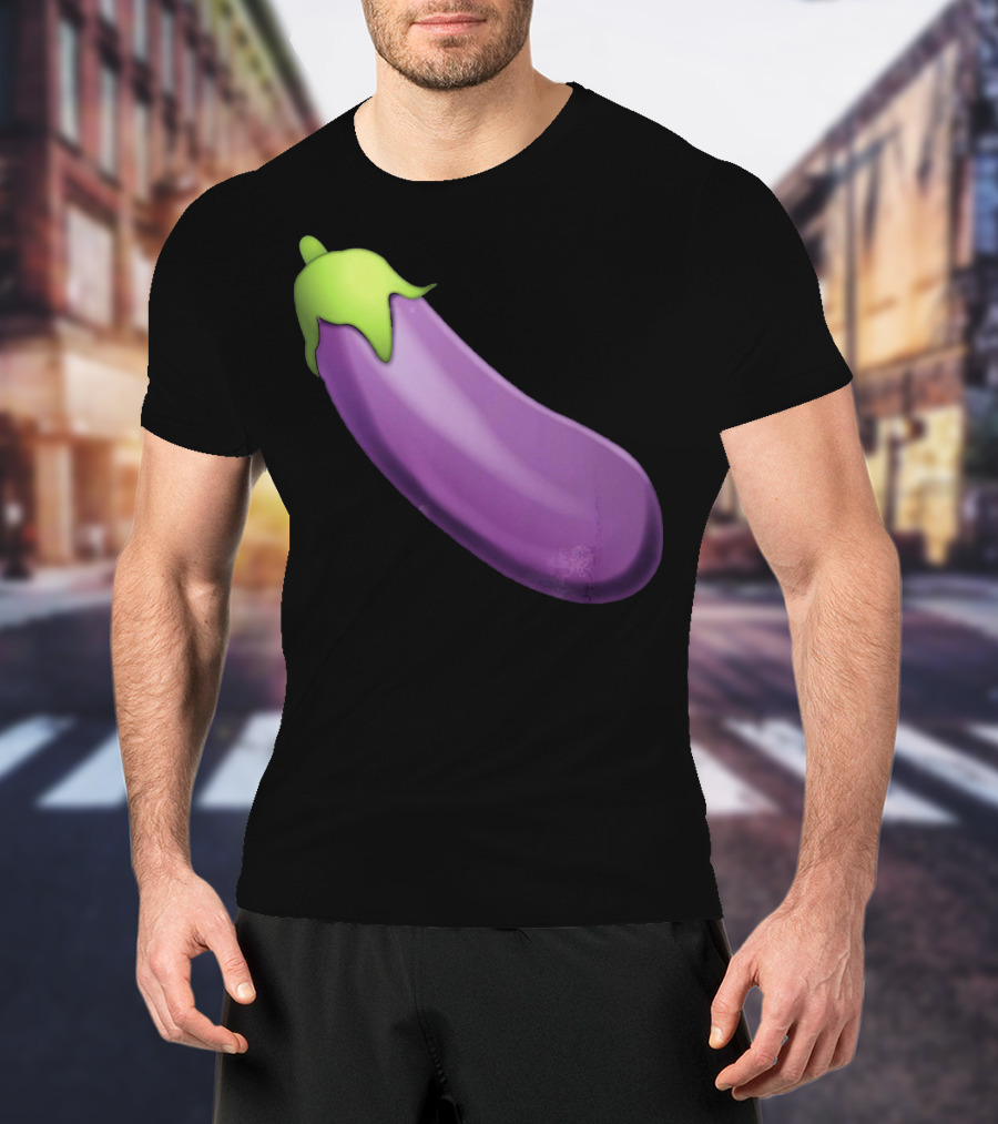 EmojiTees Bold Eggplant Emoji Weiner T-Shirt