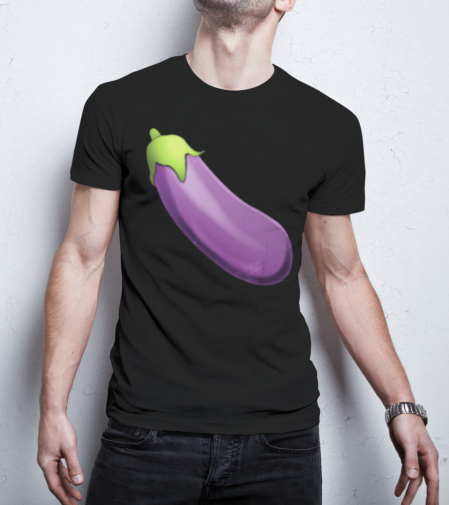 EmojiTees Bold Eggplant Emoji Weiner T-Shirt