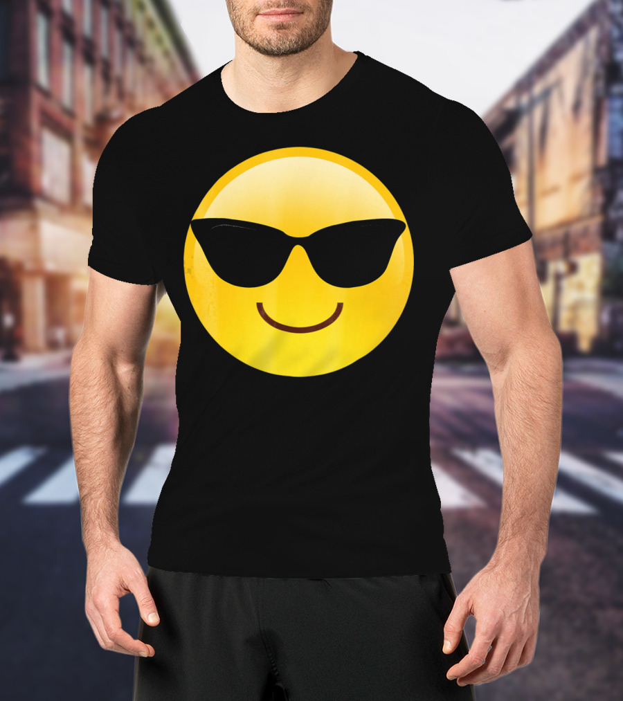 Cool Smiley Sunglasses Emoji Shades T-Shirt