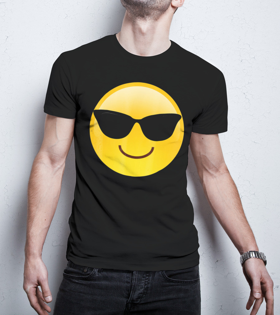 Cool Smiley Sunglasses Emoji Shades T-Shirt