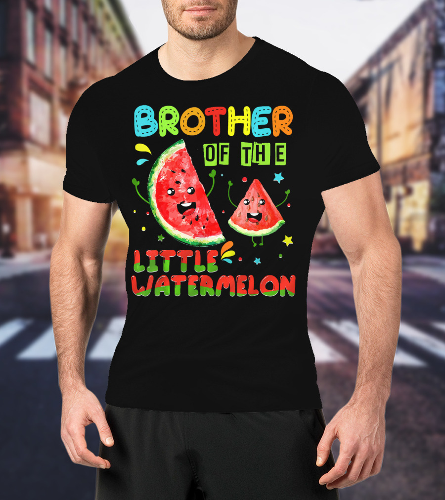 Brother Of The Little Watermelon Birthday Family T-Shirt