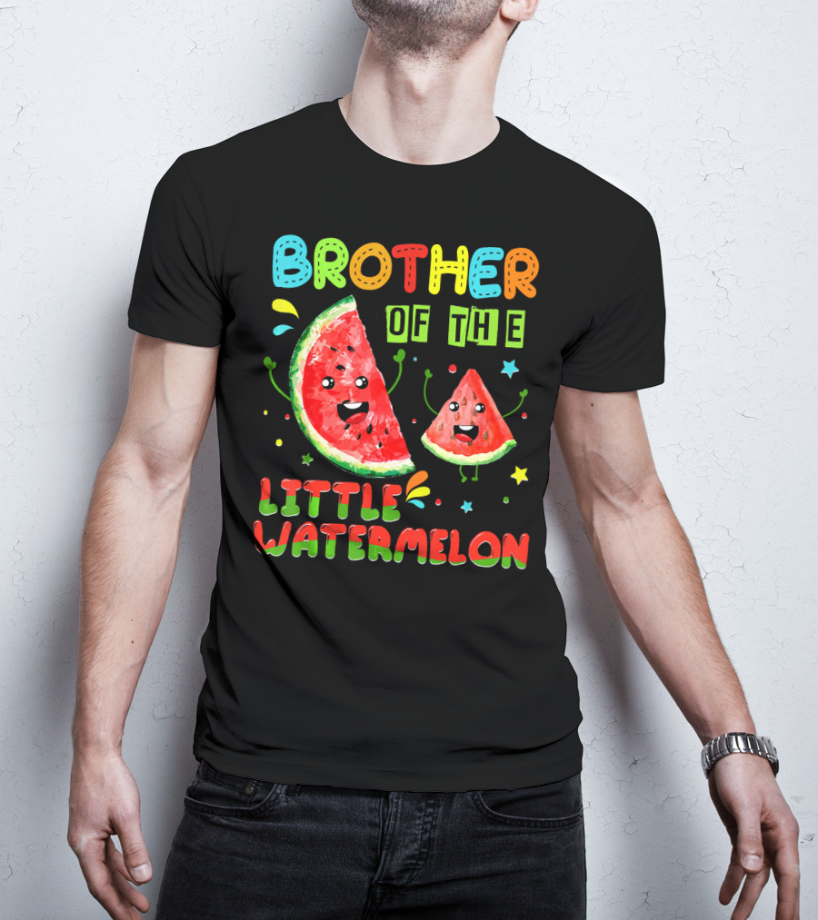 Brother Of The Little Watermelon Birthday Family T-Shirt