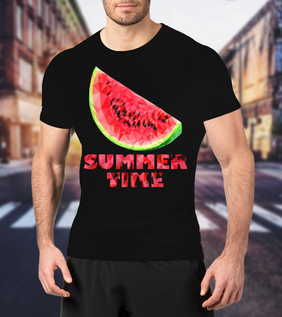 Watermelon Slice Summer Time Tro T-Shirt