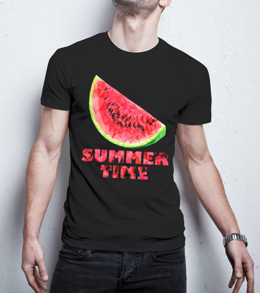Watermelon Slice Summer Time Tro T-Shirt