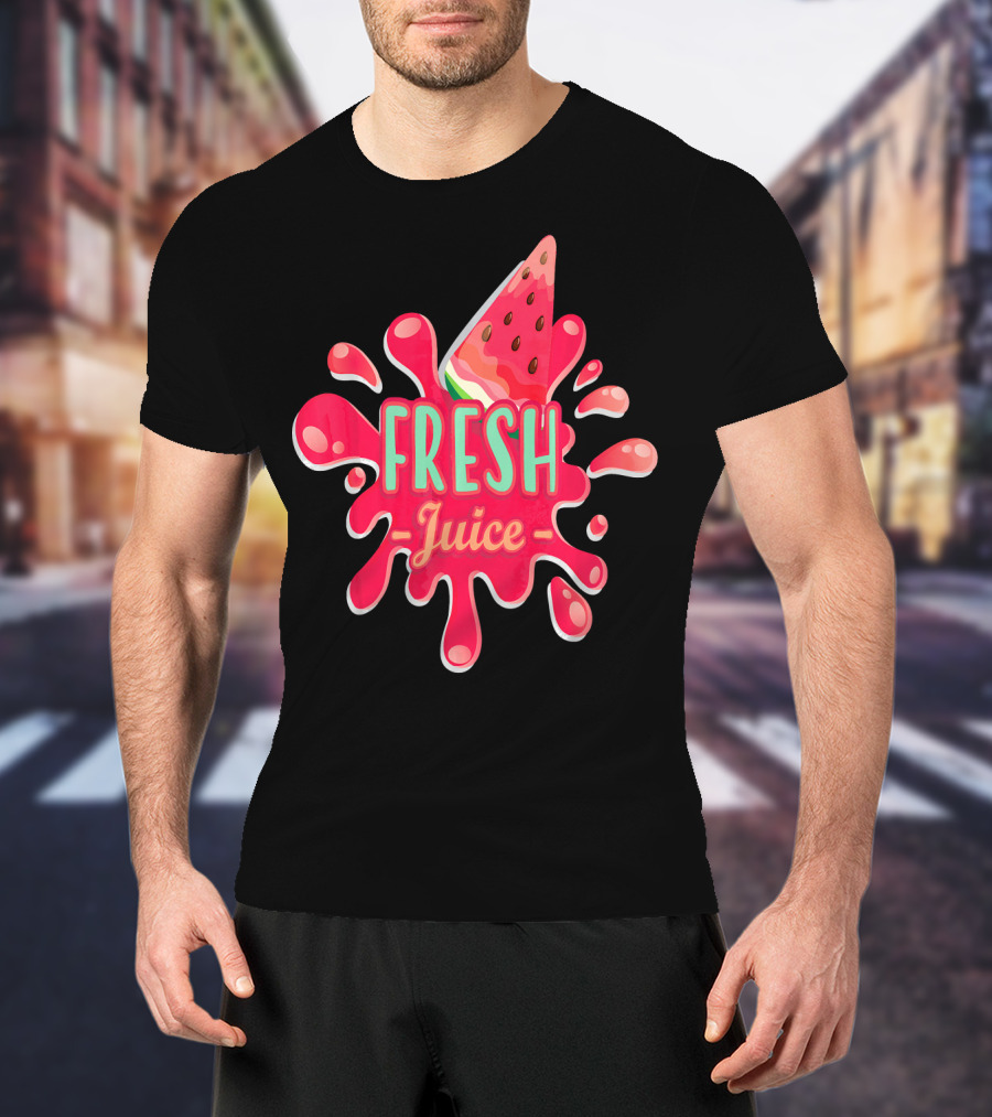 Fresh Juice Watermelon Splash Vegan T-Shirt