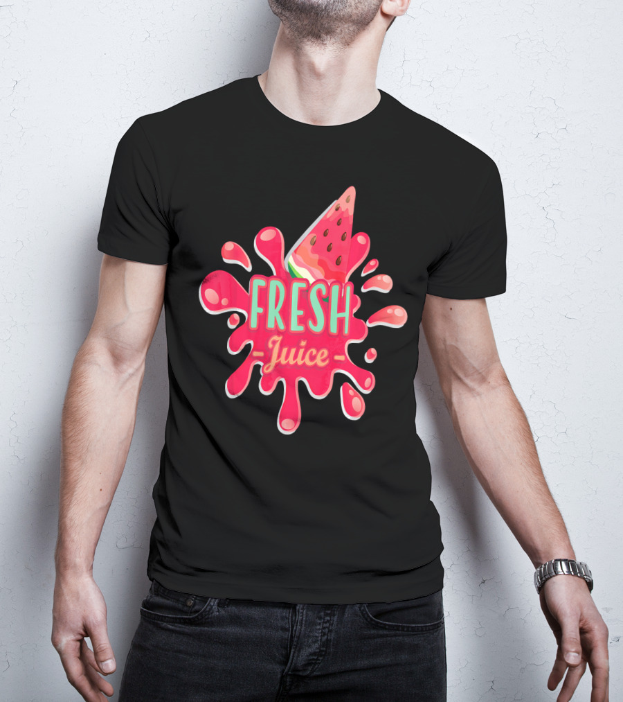 Fresh Juice Watermelon Splash Vegan T-Shirt