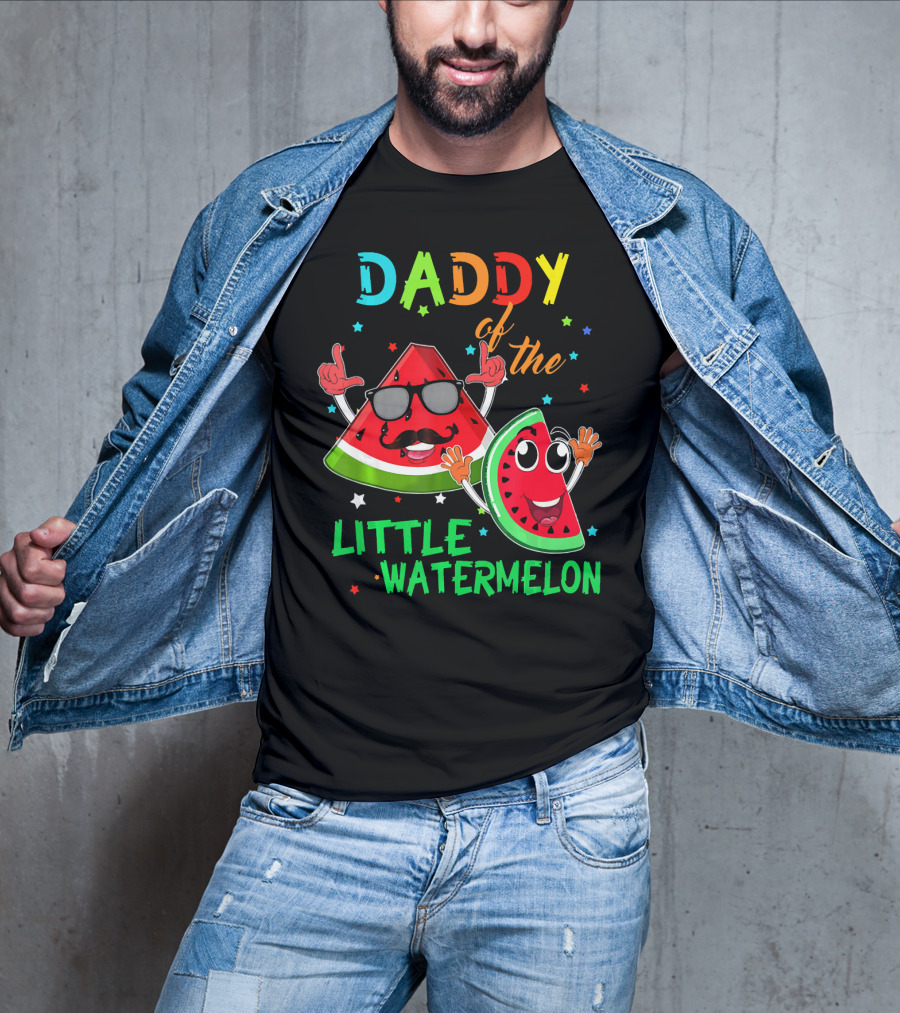 Daddy Of The Little Watermelon Fun Birthday T-Shirt