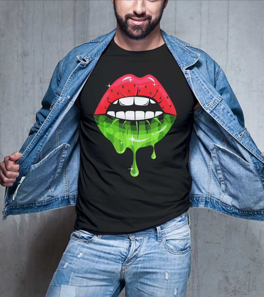 Watermelon Lip Dripping Summer Fruits T-Shirt