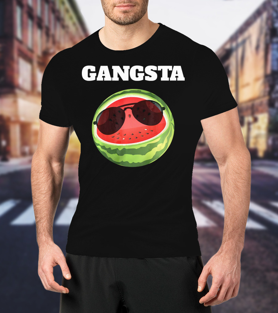 Gangsta Watermelon Sunglasses T-Shirt