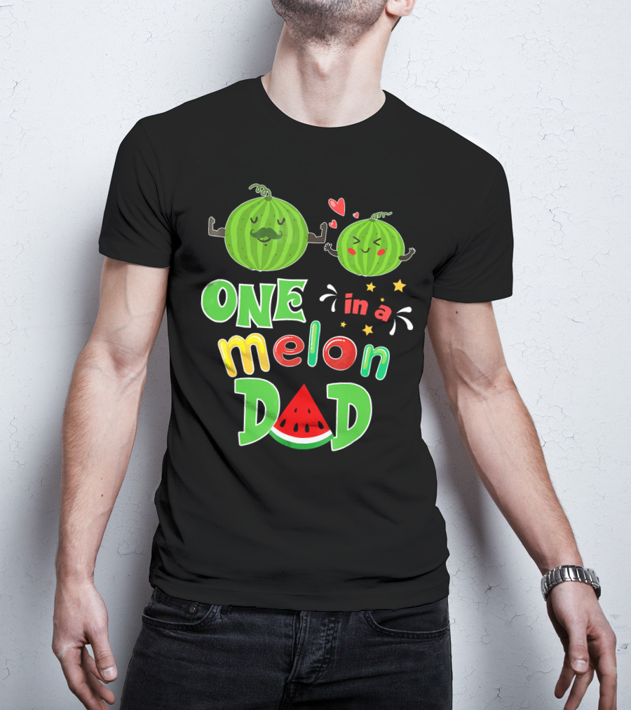 One In A Melon Dad Watermelon Summer Tropical T-Shirt