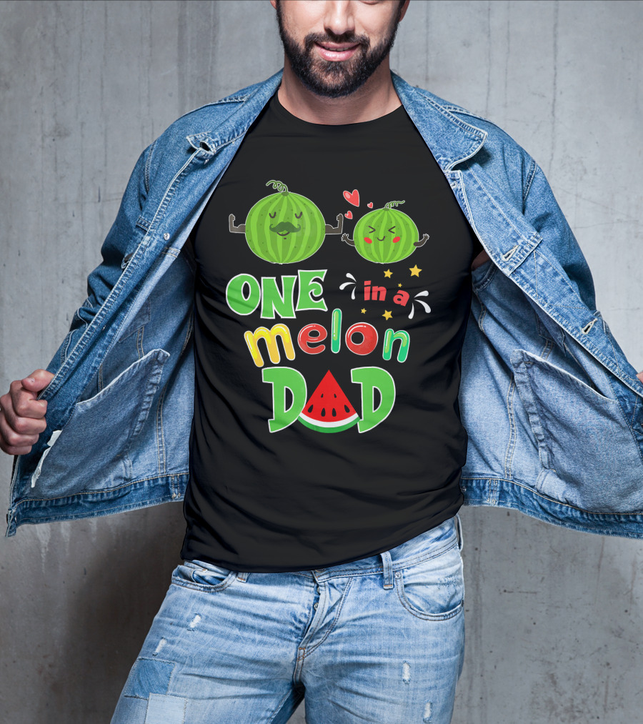One In A Melon Dad Watermelon Summer Tropical T-Shirt