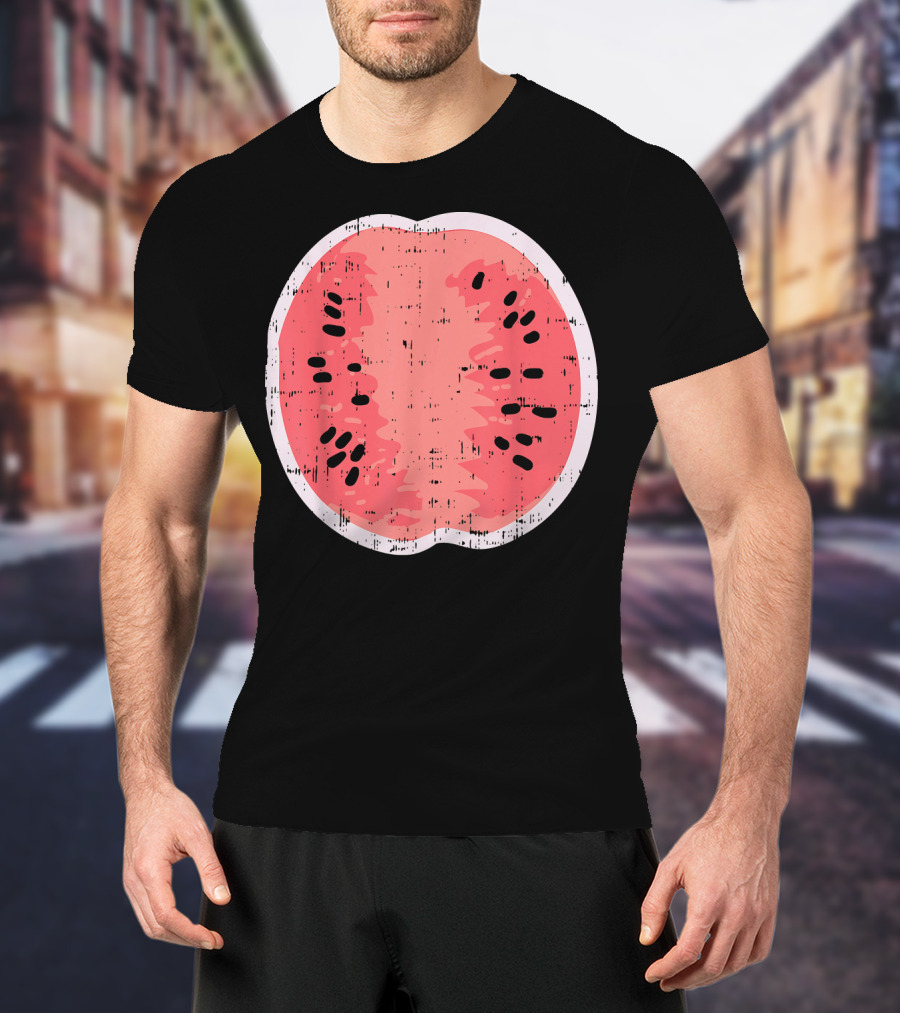 Watermelon Funny Fruit Lazy DIY Easy Food T-Shirt