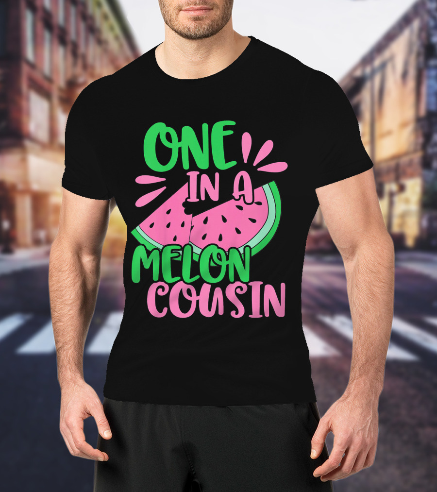 One In A Melon Cousin Kids Cute Watermelon T-Shirt