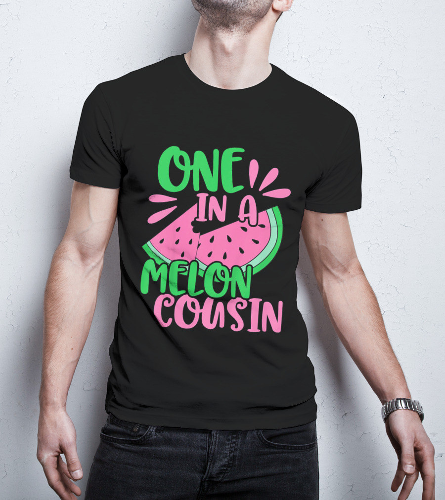 One In A Melon Cousin Kids Cute Watermelon T-Shirt