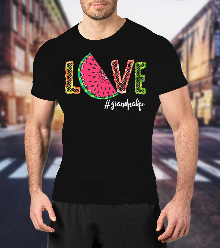 Love Watermelon #Grandpalife Summer T-Shirt