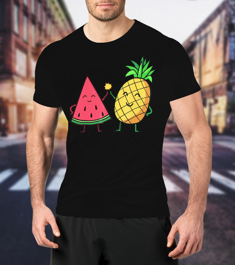 Watermelon Pineapple Friendship High Five T-Shirt