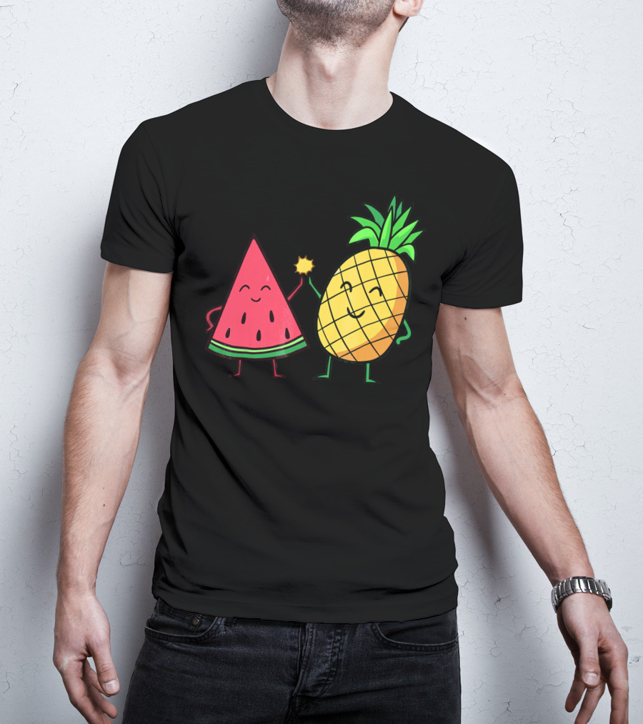 Watermelon Pineapple Friendship High Five T-Shirt
