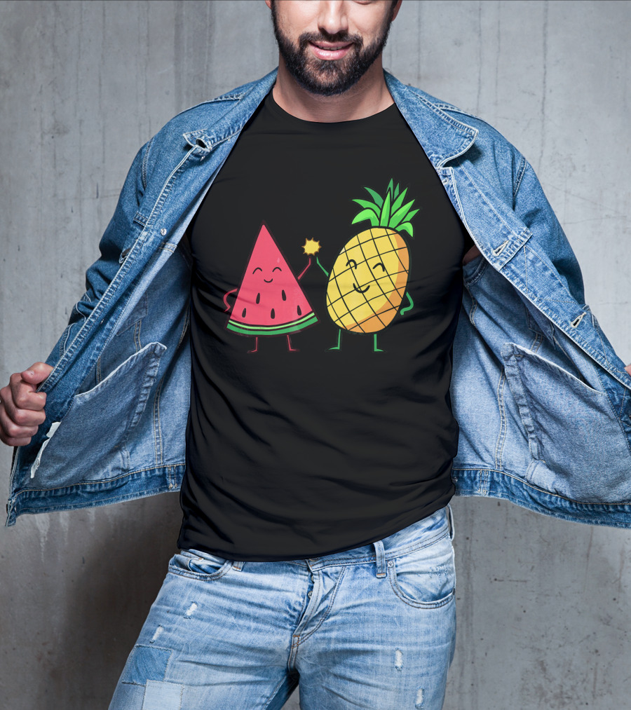 Watermelon Pineapple Friendship High Five T-Shirt