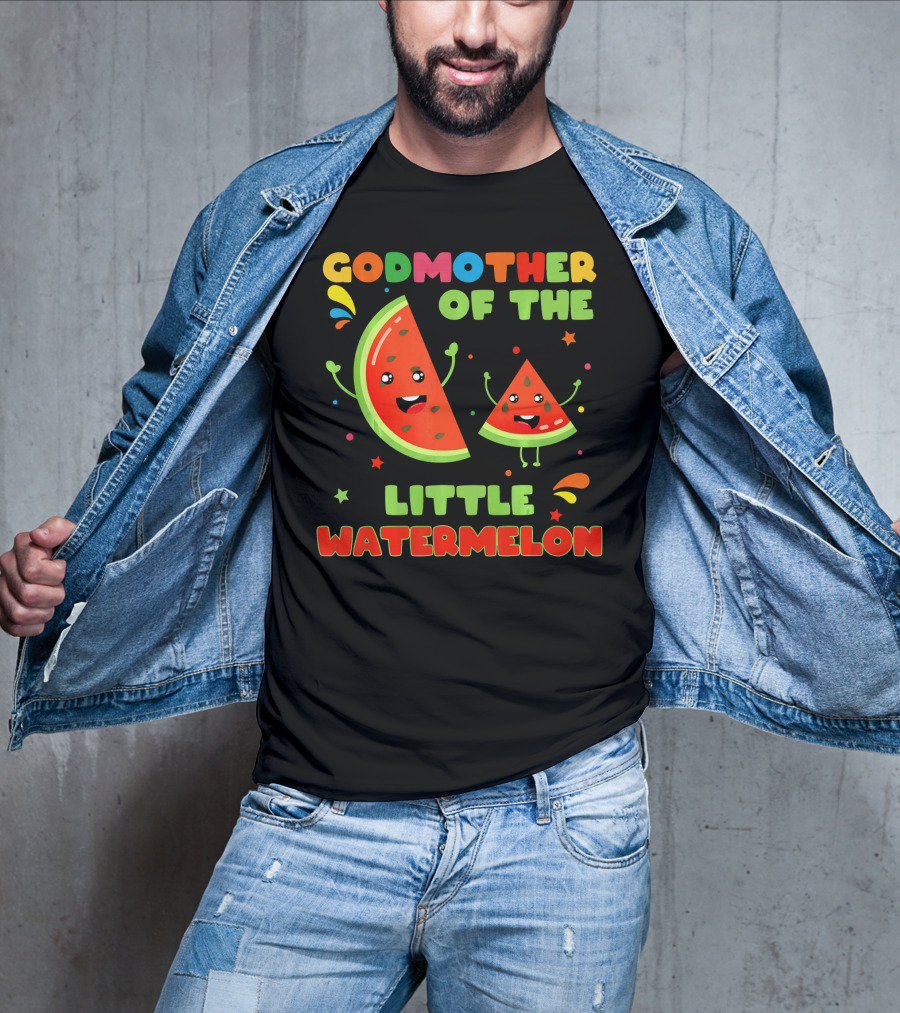 Godmother Of The Little Watermelon Cute Fruit Characters Fun T-Shirt
