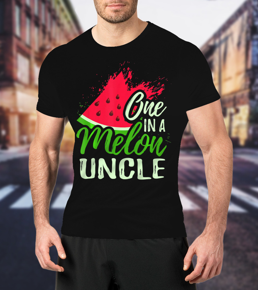 One In A Melon Uncle Watermelon Slice Splash T-Shirt