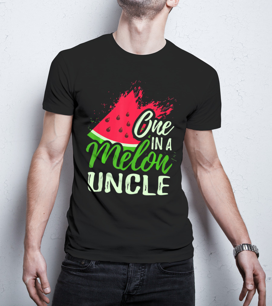 One In A Melon Uncle Watermelon Slice Splash T-Shirt
