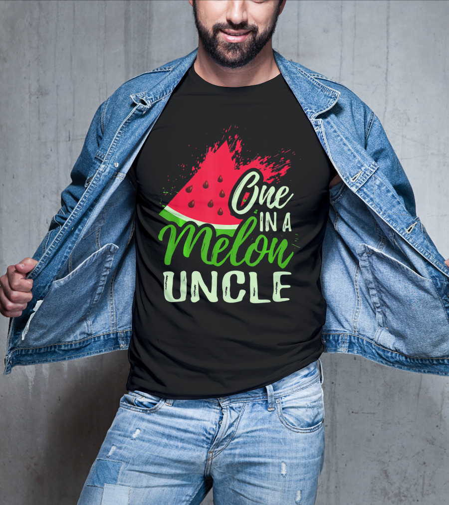 One In A Melon Uncle Watermelon Slice Splash T-Shirt