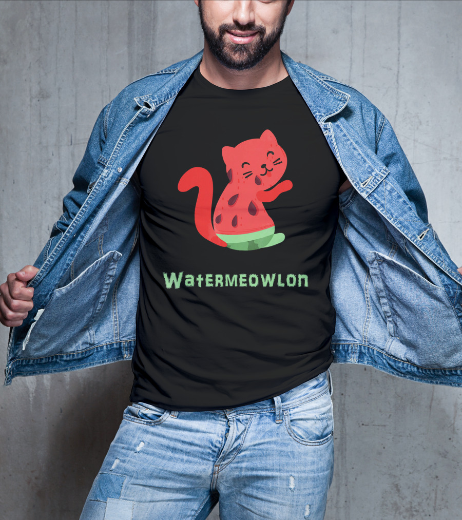 Watermeowlon Funny Cat Watermelon Cute T-Shirt
