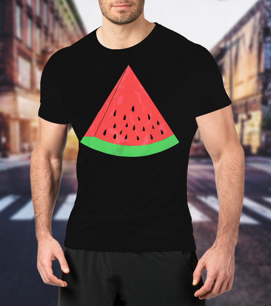 Red Watermelon Fruit Slice Summer Vacation T-Shirt