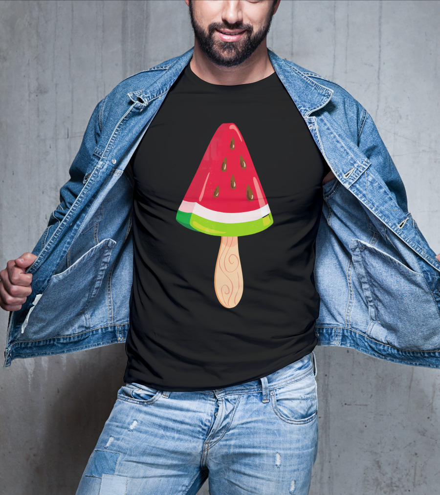 Watermelon Ice Cream Popsicle Treat T-Shirt