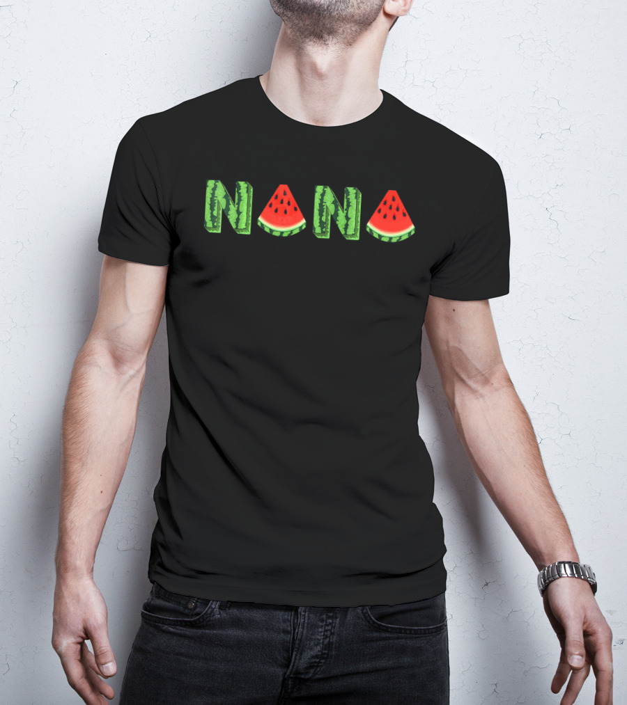 Nana Watermelon Funny Summer Melon Fruit Slice T-Shirt
