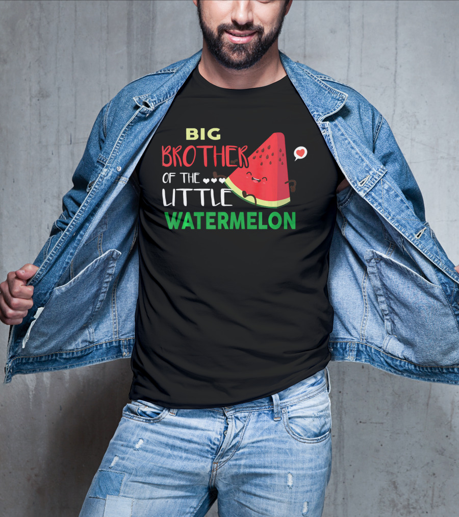 Big Brother Of The Little Watermelon Birthday Fun T-Shirt