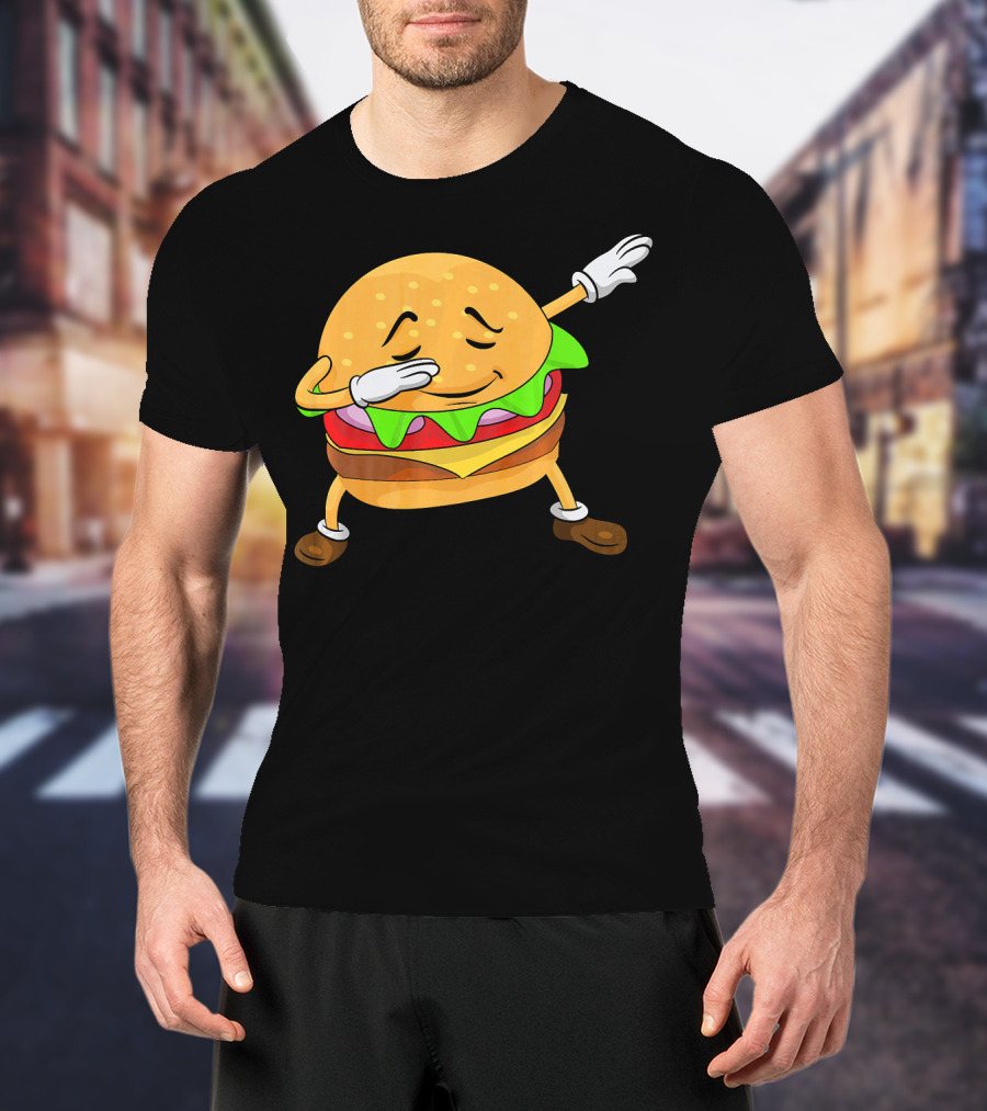 Burger Dabbing Dance Cheese Lettuce Tomato T-Shirt