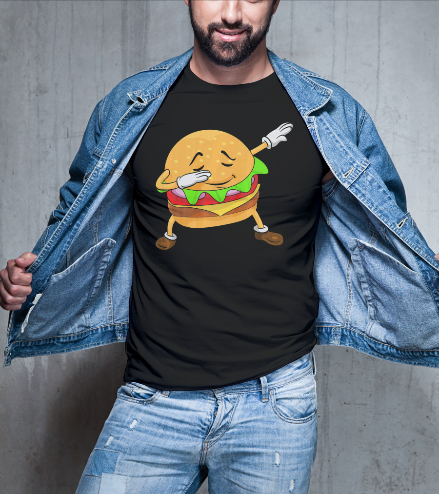 Burger Dabbing Dance Cheese Lettuce Tomato T-Shirt